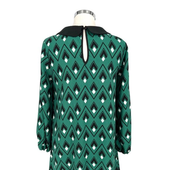 ModCloth You Make Loving Fun Shift Dress Peter Pan Collar Green Size Medium - Picture 9 of 14